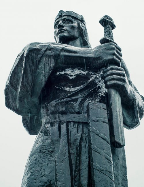Fotografovanie sochy Pribinu v Nitre